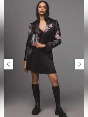NWT Anthropologie size XS moto jacket in faux black leather